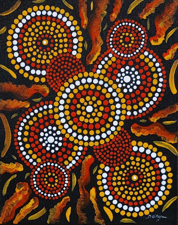 Yarning Circle on canvas 3